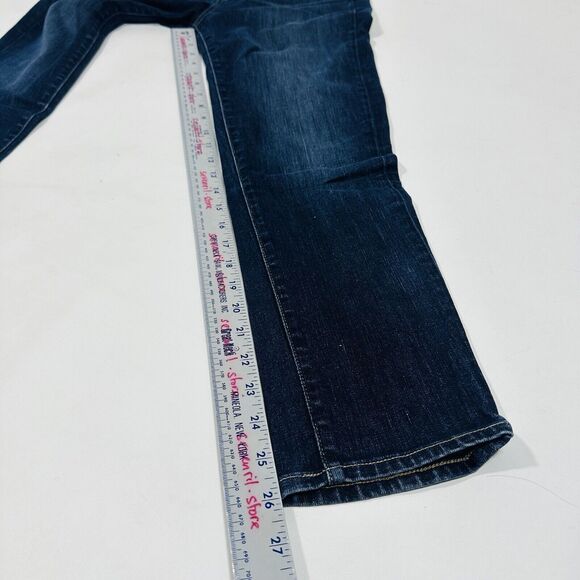 PAIGE Callie Crop Mid Rise Denim Blue Jeans Women Size 26x26 EUC - Picture 9 of 10